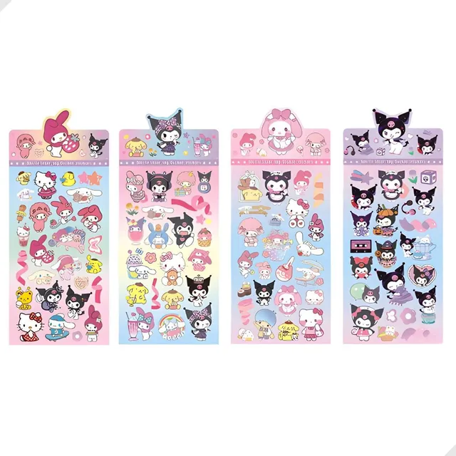 90 Adesivos Holográfico Fofo Turma Da Hello Kitty Sanrio 