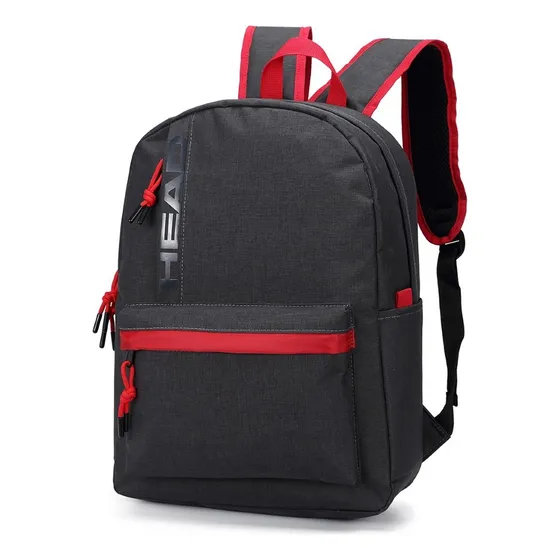 Mochila Head Organizador Interno Bolsillo Frontal Y Lateral Color Rojo Diseño De La Tela Lisa