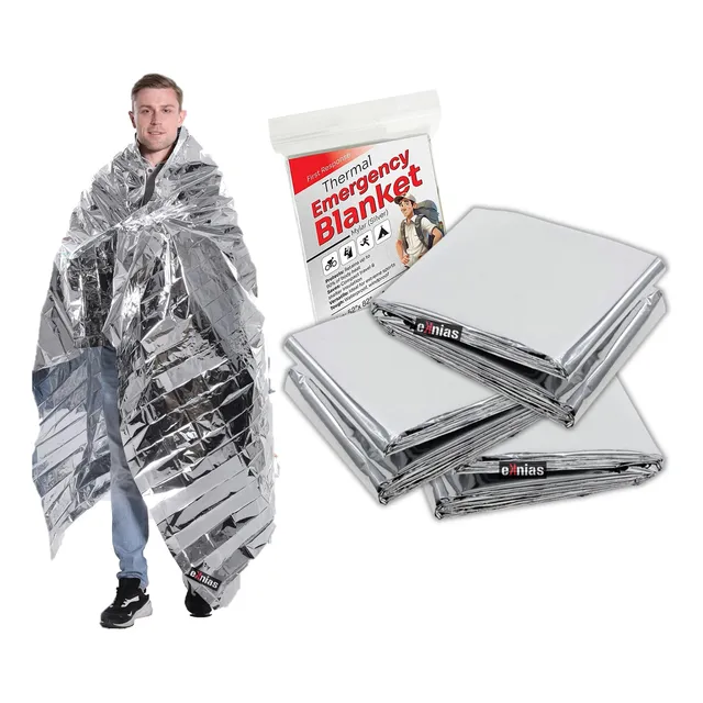 Pack 3 Manta Termica De Emergencia Mylar Aluminio Camping 
