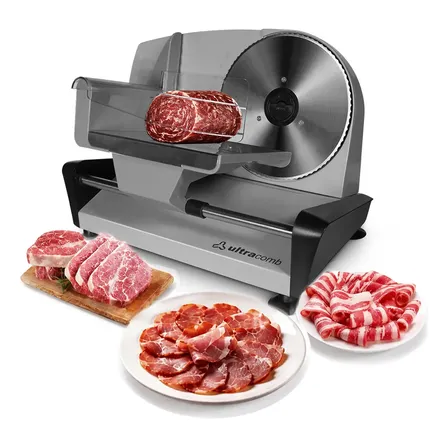 Cortadora de Alimentos y Fiambres Marca Ultracomb Fs-6301 0-15 mm Acero Inoxidable