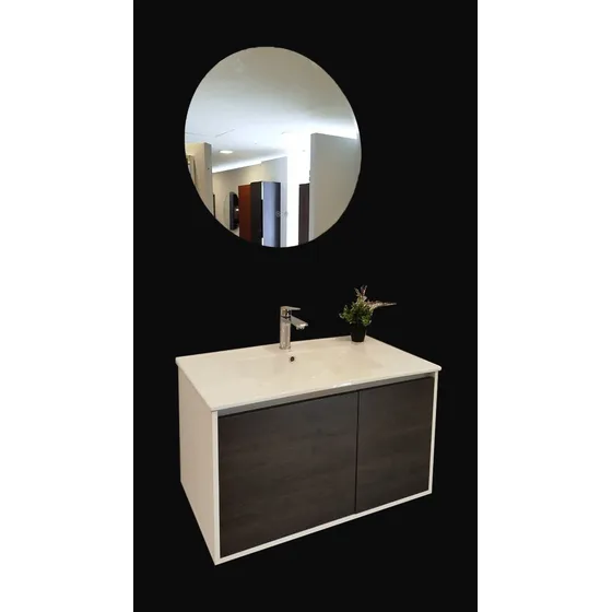 Conjunto Completo: Mueble De Baño De 80cm, Modelo Dominica