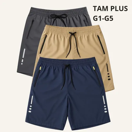 Kit-3 Shorts Masculino Plus G1-g5 Elastano Casual-academia