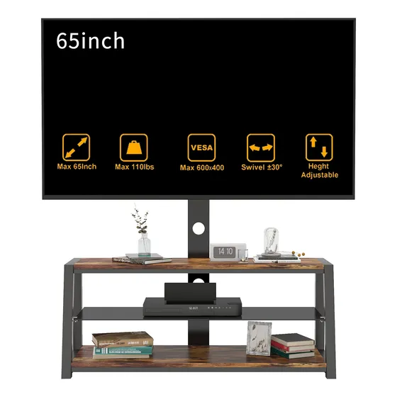 Soporte Universal Para Tv Giratorio Madera Almacenamiento 32