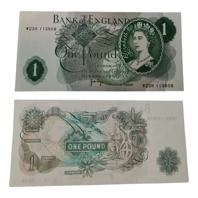 Billetes Mundiales : Gran Bretaña 1 Libra Año 1970-78 Au/unc