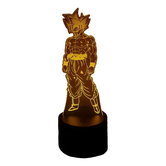 Goku Ultra Instinto Lámpara Led Luz Ilusión 3d Dragon Ball