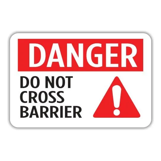 Letrero Aluminio Texto Ingl  Do Not Cross  12.0 X 17.9 In