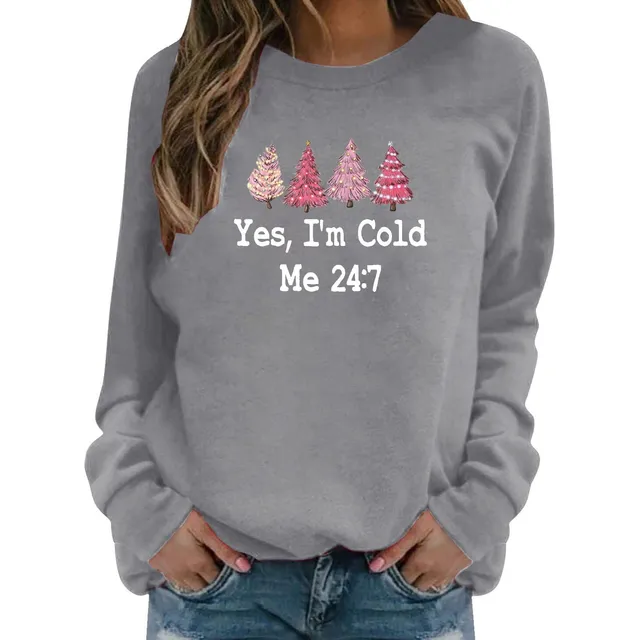 I Am Cold Me 24:7 Camiseta Manga Larga Cuello Redondo Lisa