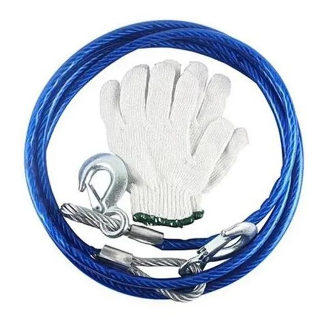 Linga Remolque De Acero Autos Camionetas 4 M Con Guantes