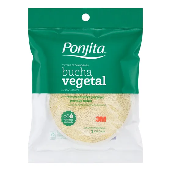 Bucha Vegetal para Banho Esfoliação Profunda Ponjita