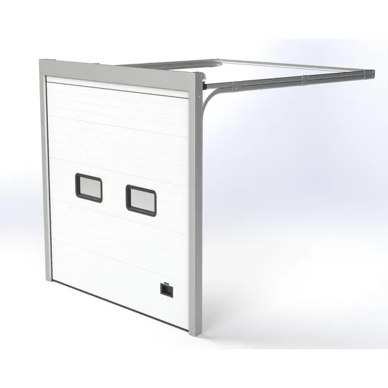 Un Panel Para Puertas De Garaje De 5 Metros Blanco Rayas