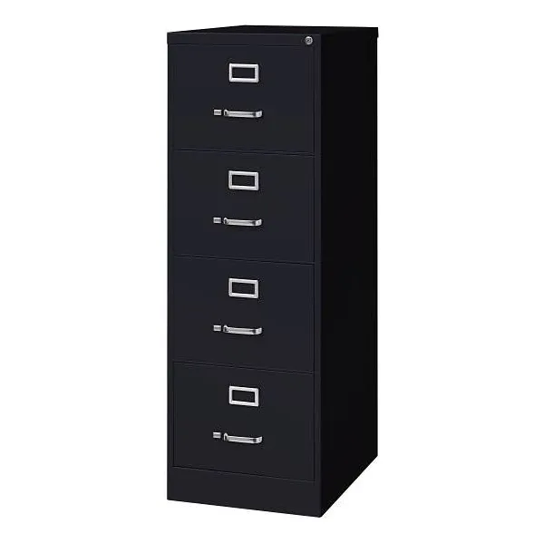 Archivero Hirsh Serie 2500 negro de metal con 4 cajones