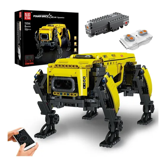 Modelo De Bloques De Construcción De Perro Robot Mecánico Mo