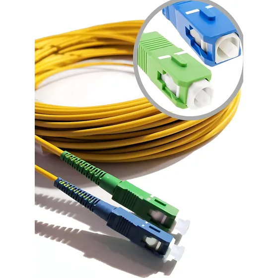 Kit 10x Cordão Óptico Simplex Sm Sc-apc / Sc-upc 3.0mm 2mts