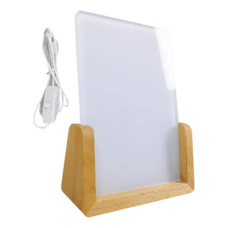 Lámpara De Noche Con Sublimación, Base De Madera Led En , Lámpara De Noche Con Sublimación, Base De Madera Led En ,