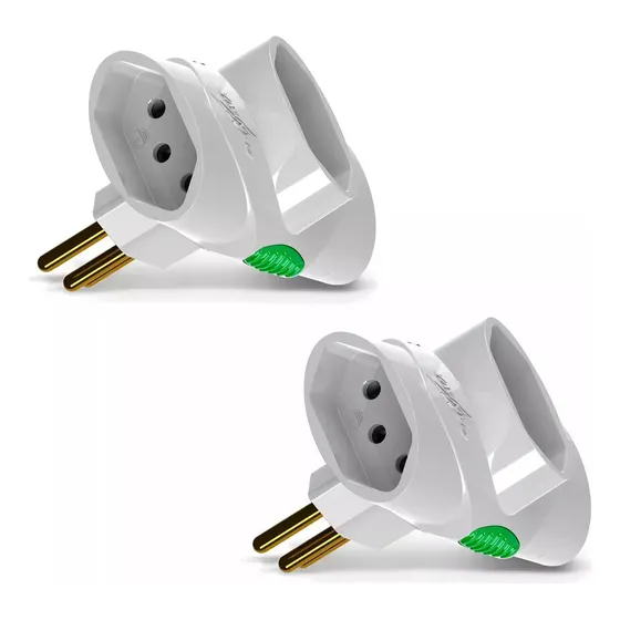 Benjamim Tomada Multiplicador 2p+t 3 Saídas 10a 127/220v Daneva Kit 2 Unidades