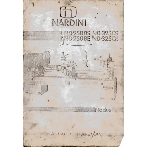 Manual De Instruções Nardini Nodus Nd-250 Bs/be E 325 Cs/ce.