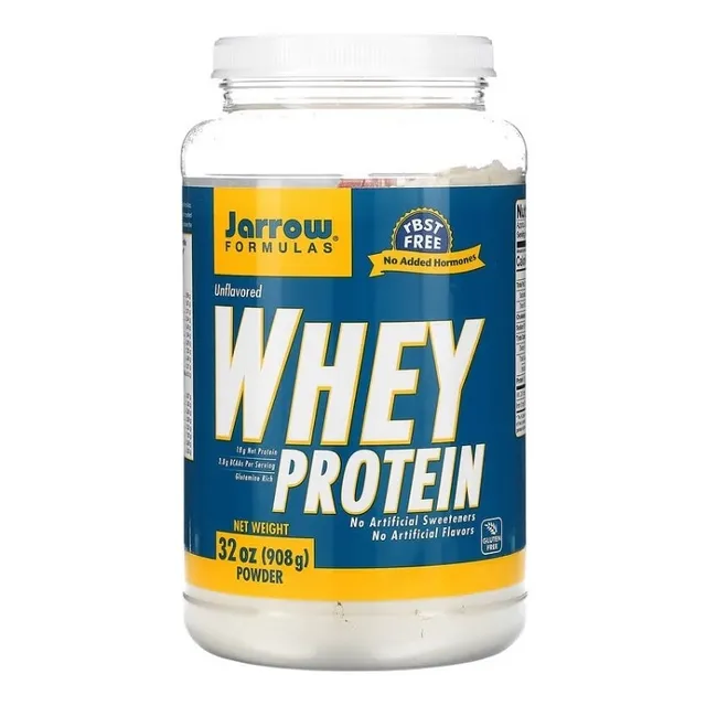 Jarrow Formulas, Proteína De Suero, Sin Hormonas Añadidas, 18 G De Proteína Neta, 3,7 G De Bcaa Por Porción, Rico En Glutamina, Sin Edulcorantes Artificiales, Sin Sabor, Contenido 908 G.