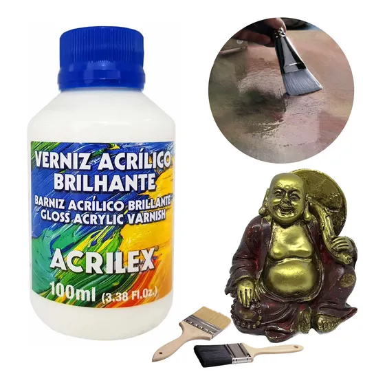 Verniz Acrílico Brilhante Acrilex 100ml Atóxico Original