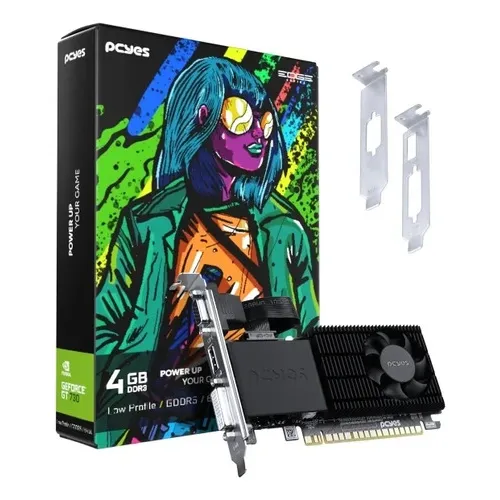 Placa De Vídeo Pcyes Geforce Gt 730 4gb Ddr5 Pvgt730gb4pe