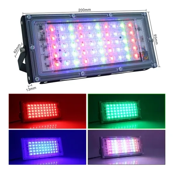 Reflector LED Free RGB 50W con luz colorrgb