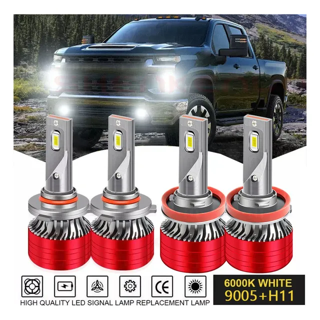 60000lm- Kit De Faros Delanteros Led Luz Alta/baja Para Jeep