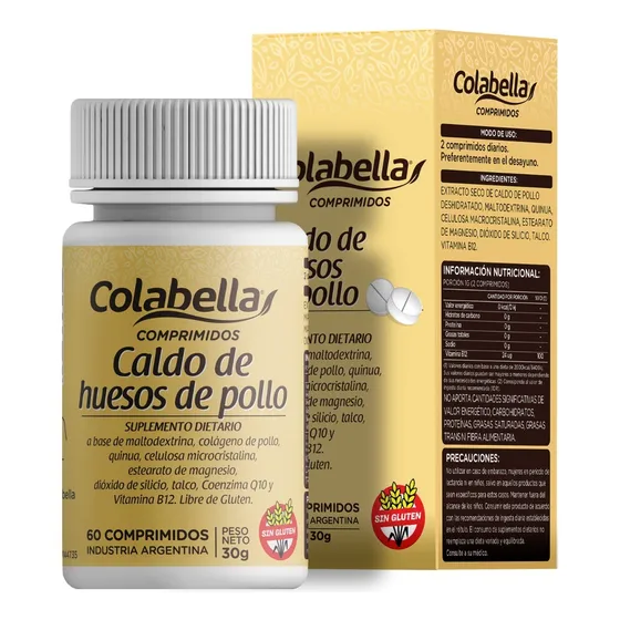 Caldo De Huesos De Pollo Colabella Comprimidos Sin Tacc