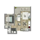 2 dormitorios  |  1 baño