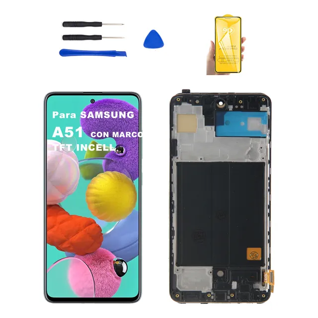 Pantalla Para Samsung A51 A515 Lcd Display Incell Con Marco
