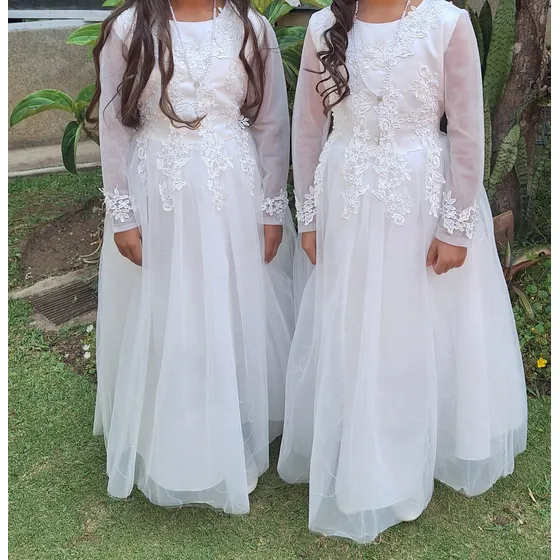 Vestido Primera Comunion, Para Niñas 10-11 Años Y Zapatos