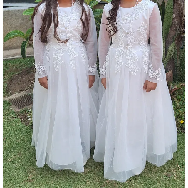 Vestido Primera Comunion, Para Niñas 10-11 Años Y Zapatos