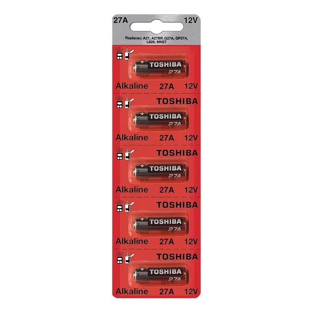 Pack X5 Pilas Toshiba Alcalina 27a 12v Cámara Control Remoto