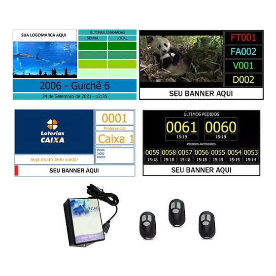 Kit E-painel Tecmundi Soft + Receptor + 7 Controles