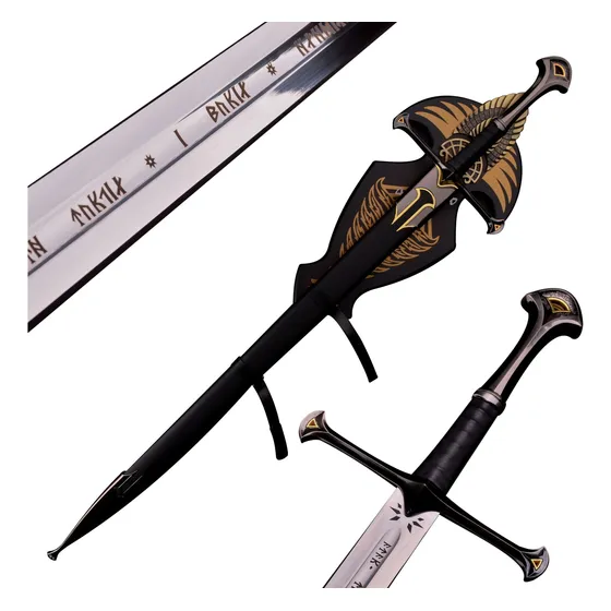 Espada Señor De Los Anillos Aragorn Anduril Hoja Grabada