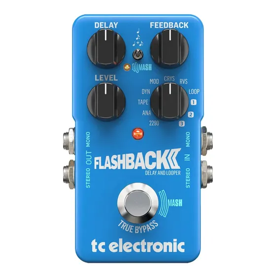 Pedal Delay E Looper Tc Electronic Flashback 2 P10 9v Azul