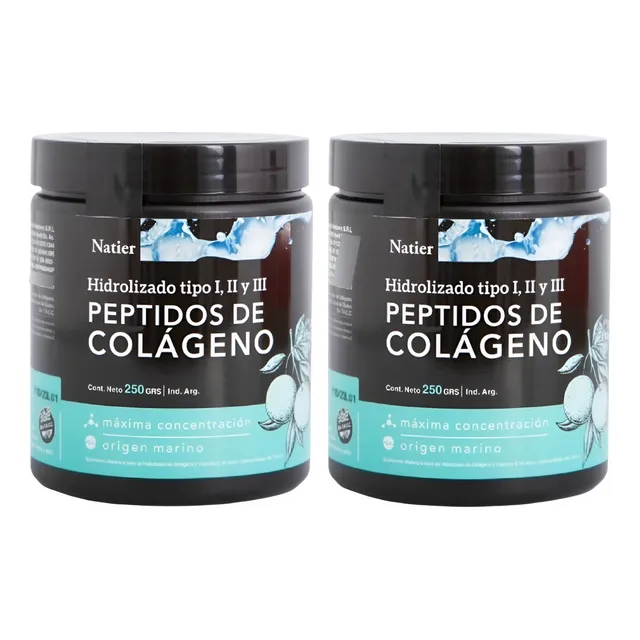 Pack 2 Peptidos De Colageno Natier Origen Marino Huesos 250g