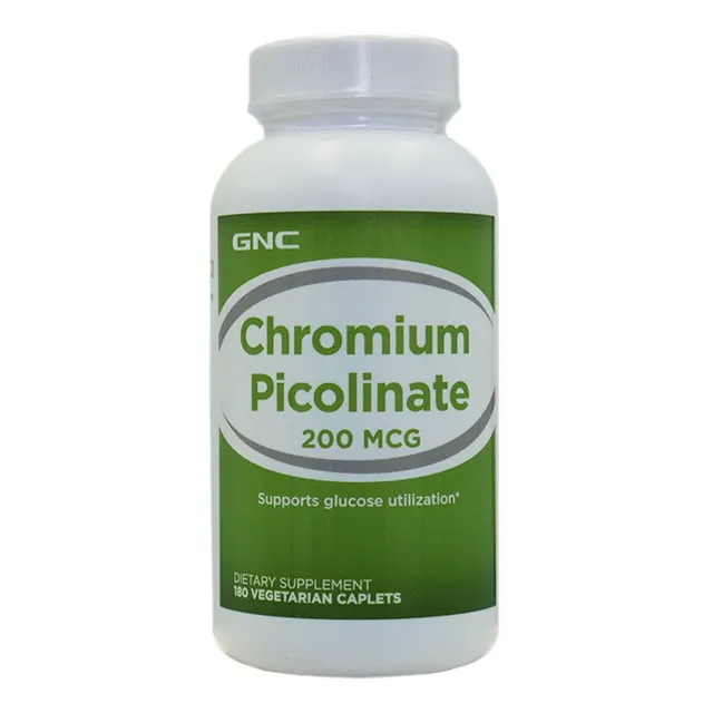 Picolinato De Cromo 200mcg Gnc 180veg Caplts