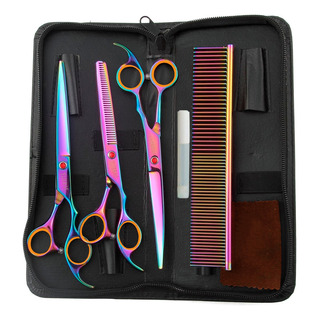 Kit Profesional Tijeras Estilista Barbero Peluquero Peine Color Tornasol Kit Profesional Tijeras Estilista Barbero Peluquero Peine Color Tornasol