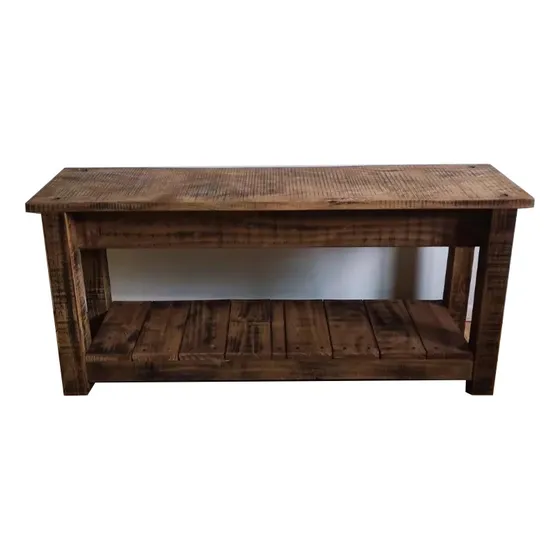 Banqueta Rústica De Madera Reciclada Zapatero