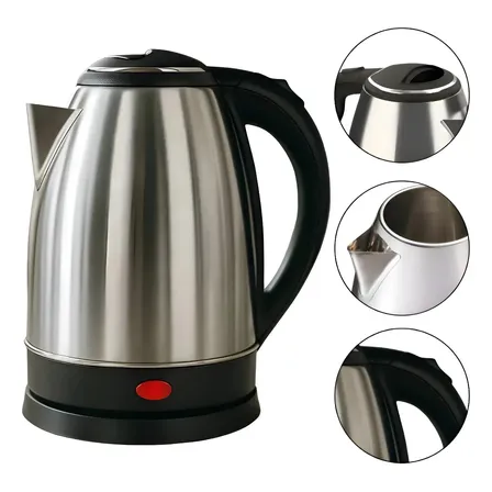 Chaleira Eletrica Aço Inox 1.8l Prateado Dgx 220 1500w Desligamento Automático Ferve Rapido 220v