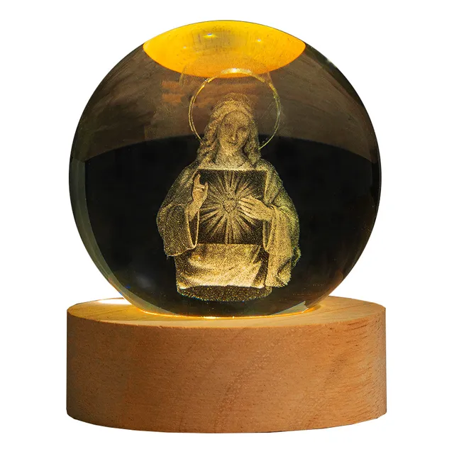 Lampara Bola De Cristal 3d Imágenes Religiosas