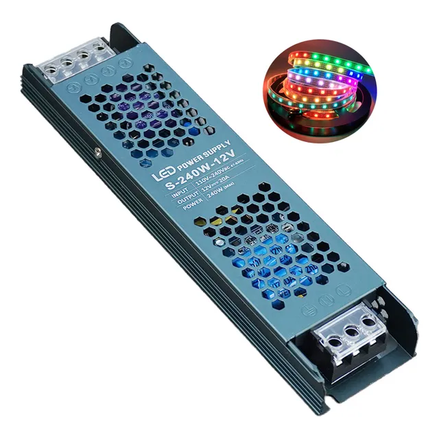 Fuente 12v20a 240w Poder Alimentación Conmutada Interior