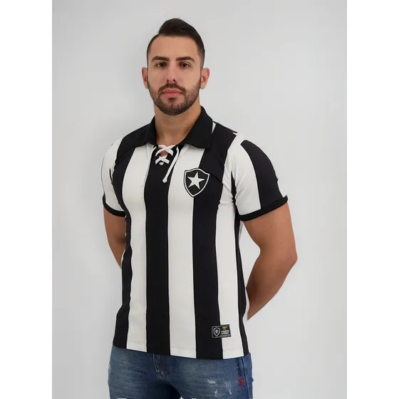 Camisa Botafogo 1907 Retrômania Original Cordinha Listrado