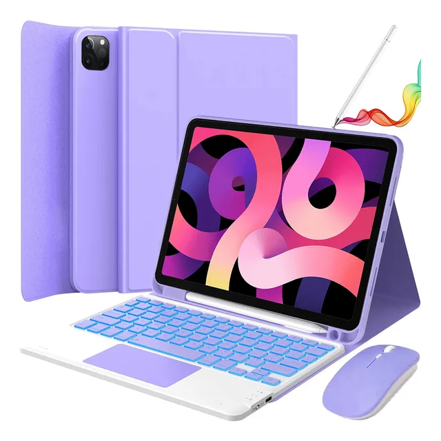 Funda Con Teclado Mouse+lapiz Para iPad Pro11 Air 4/5 10.9''