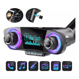 Receptor Bluetooth Y Transmisor Fm Auto Cargador Rápido 2usb Reproductor De Música Mp3 Con Cargador Receptor Bluetooth Y Transmisor Fm Auto Cargador Rápido 2usb Reproductor De Música Mp3 Con Cargador
