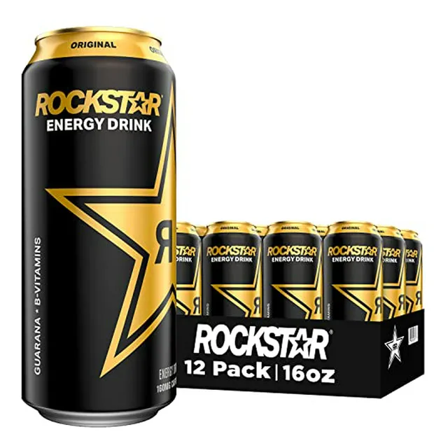 Pack 12 Latas Rockstar Energy Drink Original 16oz