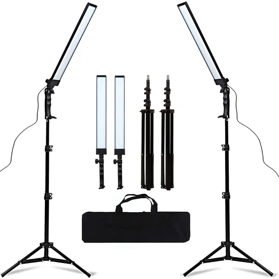 Kit Iluminación Ajustable Lámparas Led Trípode Fotografía 