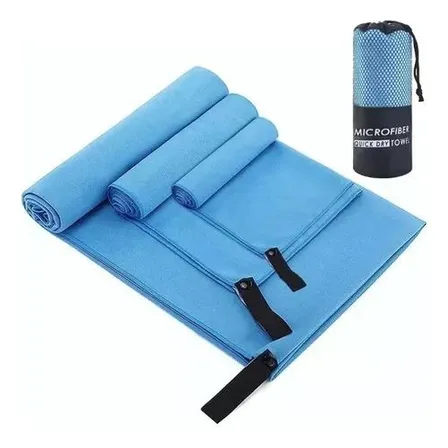 Toalla Baño Microfibra Viaje Secado Rapido 3 Pcs