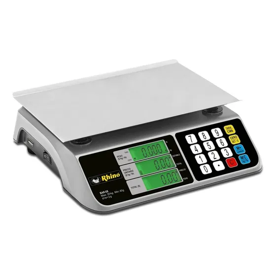 Báscula comercial digital Rhino BAR-6X 20kg 127V gris 28 cm x 20 cm