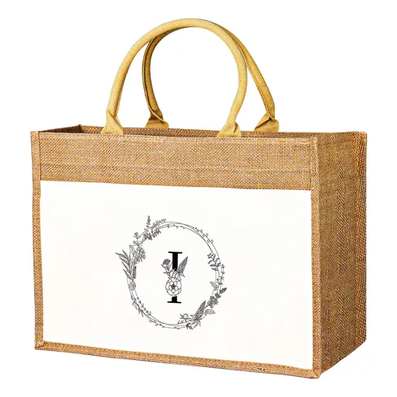 Justino Bolsa De Tote Inicial - Jute Natural Grande Jgxkb