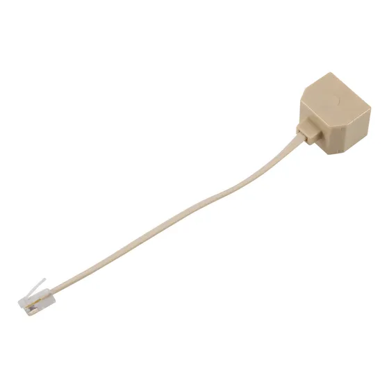 Filtro De Teléfono Rj11 Macho A Doble Conector Hembra Rj11
